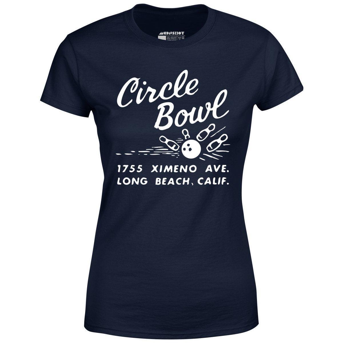 Circle Bowl - Long Beach, CA - Vintage Bowling Alley - Women's T-Shirt Product Image