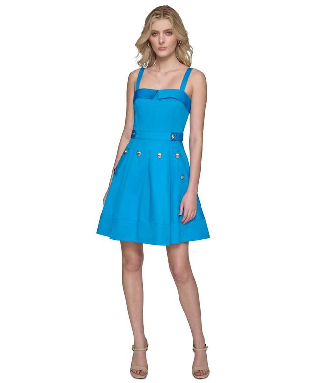 Women's Sateen Square-Neck Dress Product Image