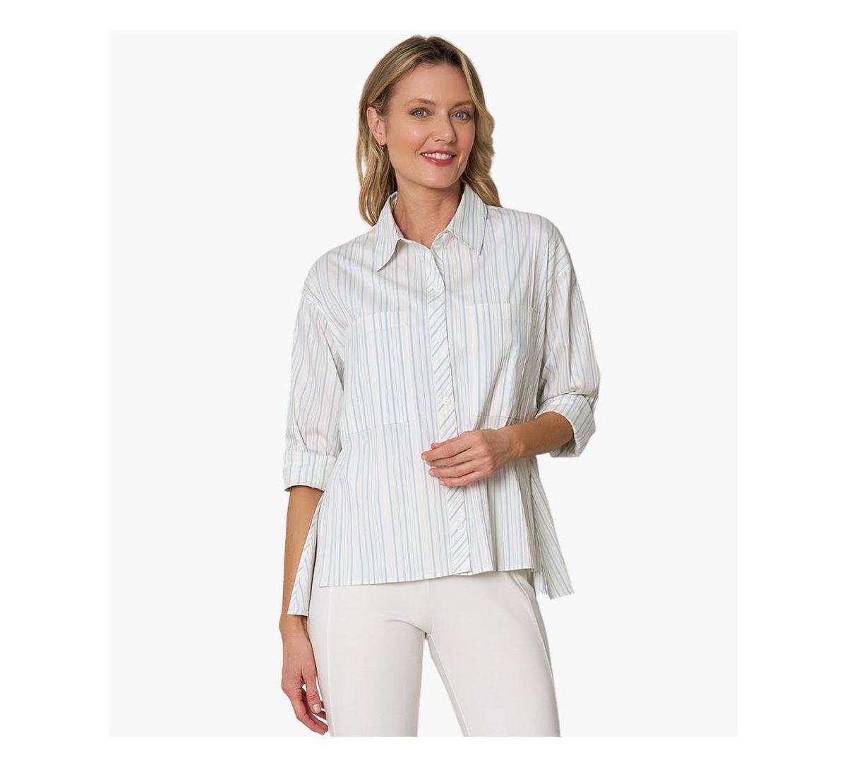 Stella Carakasi Womens Oversized Yarn Dye Stripe Wear Anywhere Shirt Product Image