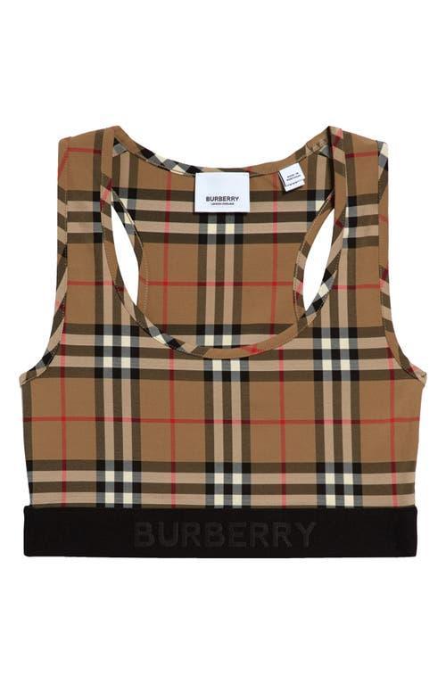 burberry Dalby Check Sports Bra Product Image