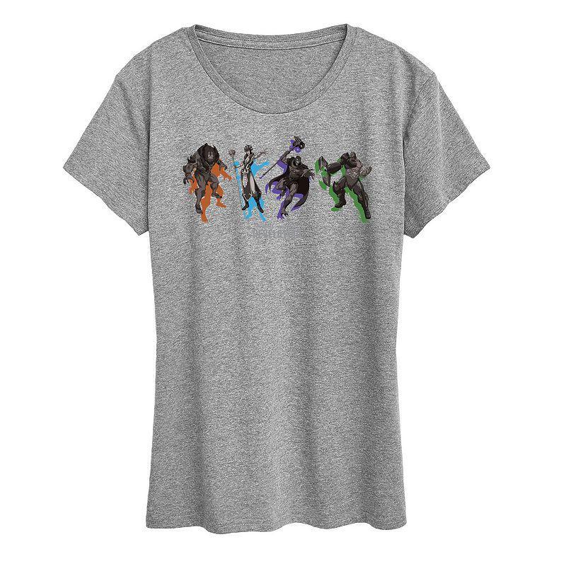 Womens Masters of the Universe Shadows Graphic Tee Grey Gray Product Image