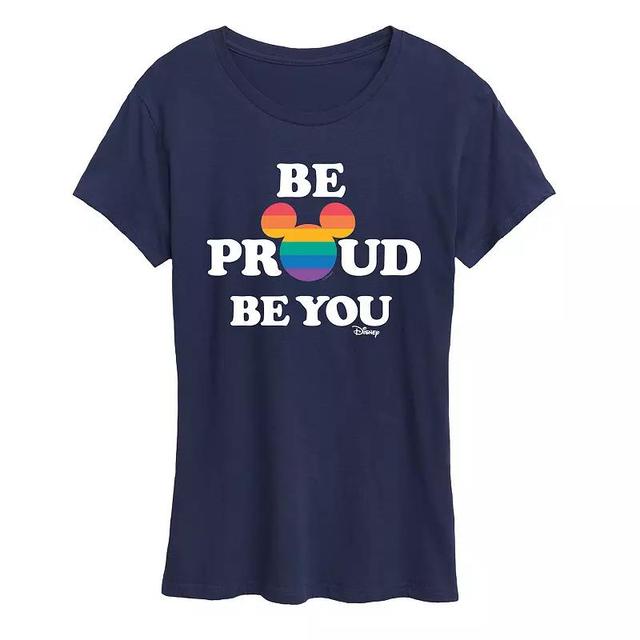 Disneys Mickey Mouse Womens Be Proud Be You Pride Graphic Tee Product Image