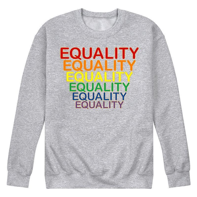 Mens Equal Equality Fleece Sweatshirt Grey Gray Product Image