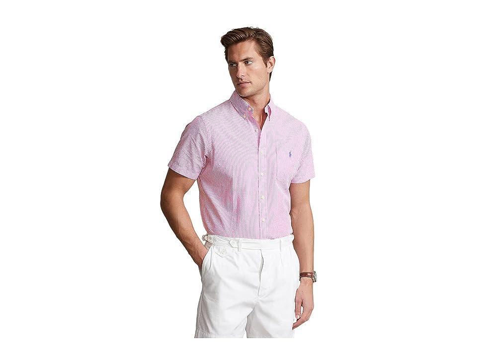 Polo Ralph Lauren Prepster Classic Fit Stripe Short Sleeve Seersucker Button-Down Shirt Product Image