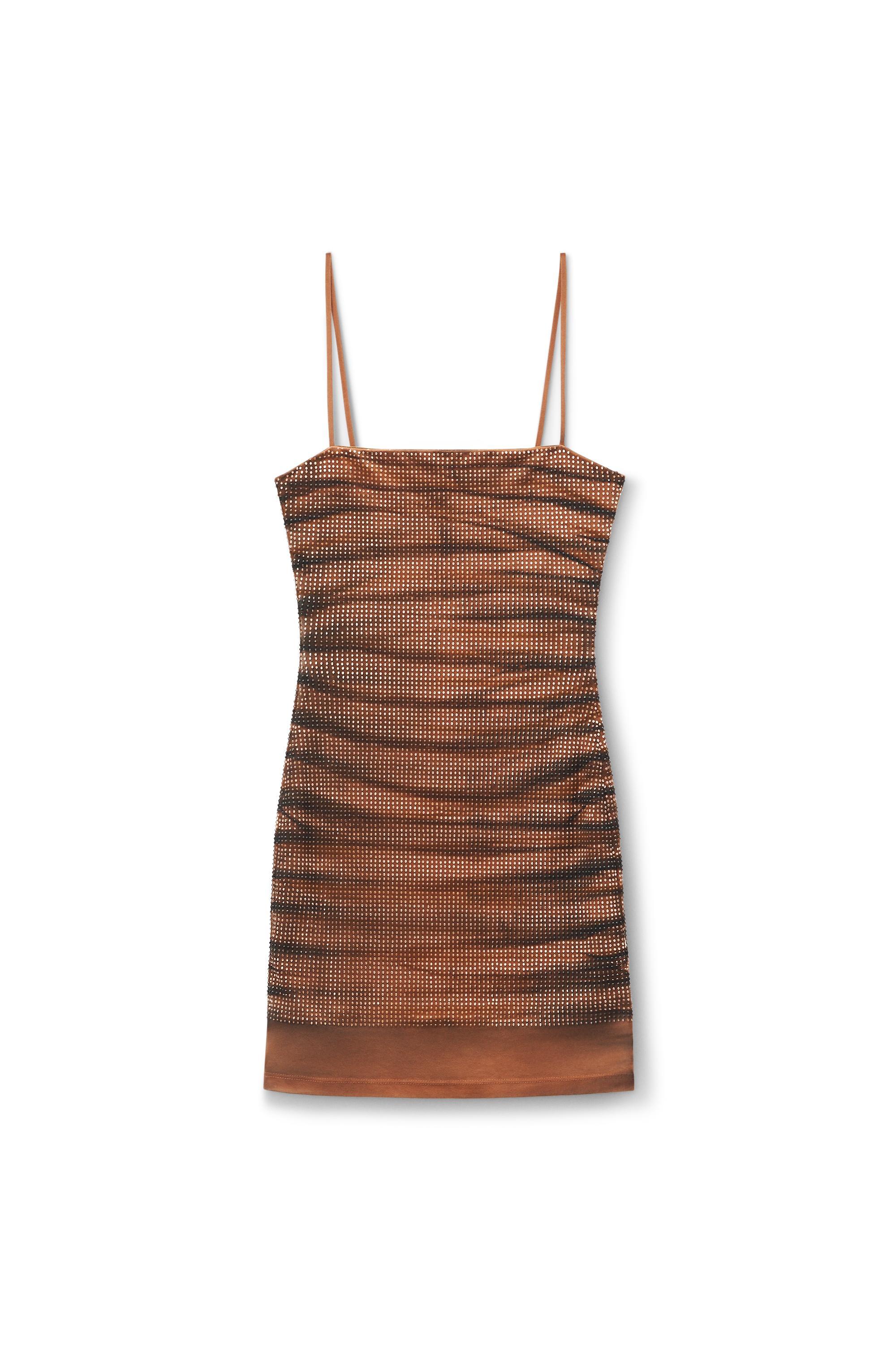 Ruched Cami Minidress In Crystal Hotfix Product Image