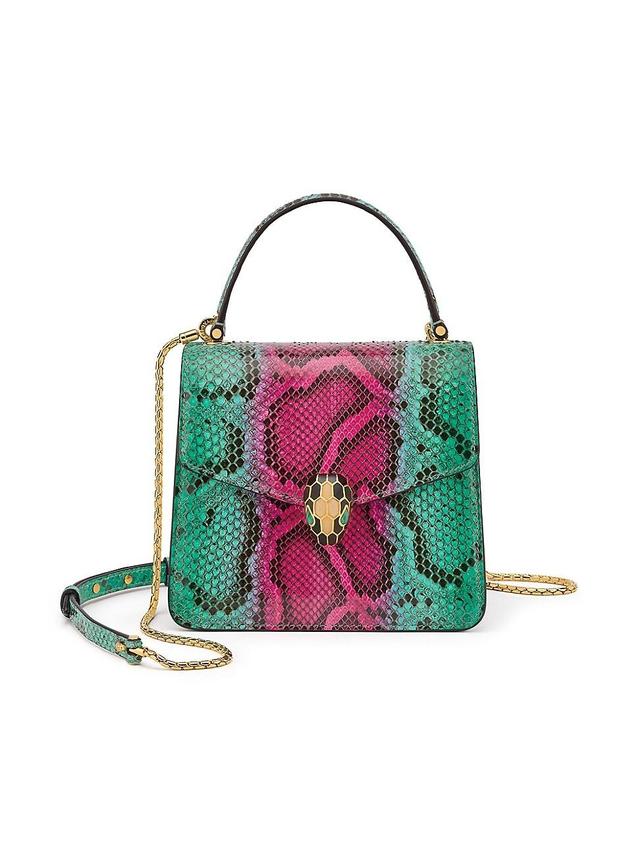 Womens Serpenti Forever Python Top-Handle Bag Product Image