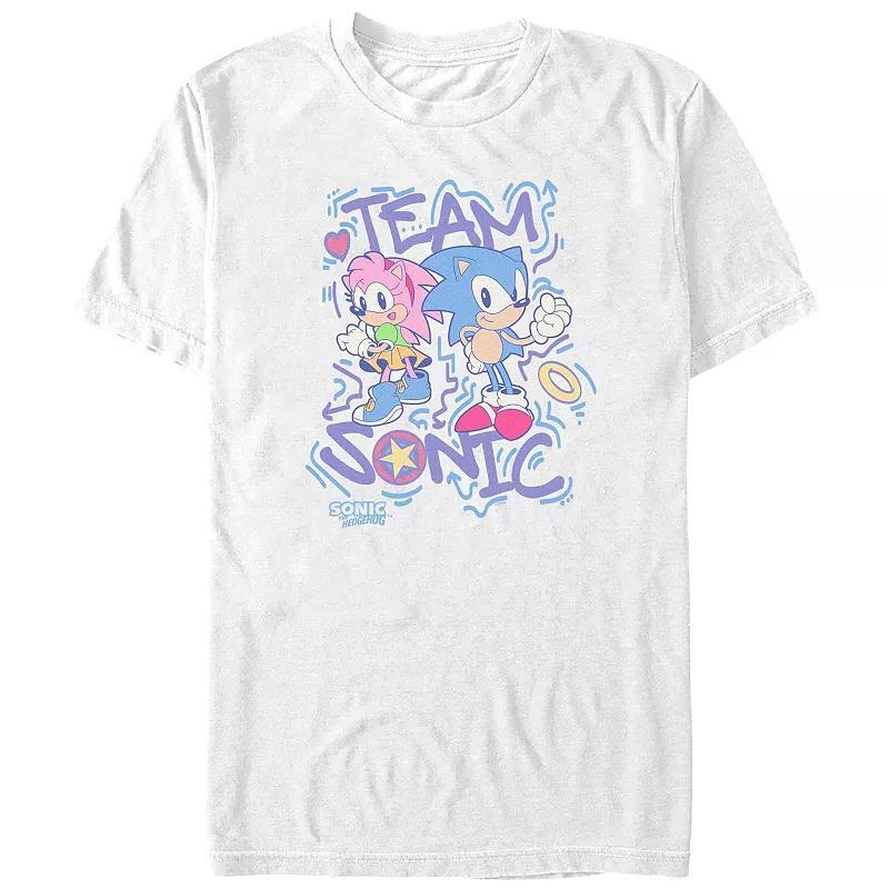 Mens Sonic The Hedgehog Team Sonic 90s Style Graphic Tee Product Image