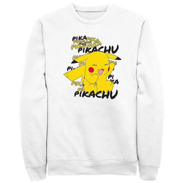 Mens Pokemon Pikachu Laughing Fleece Sweatshirt Product Image