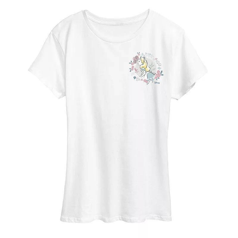 Disneys Alice in Wonderland Womens Circle Graphic Tee Product Image