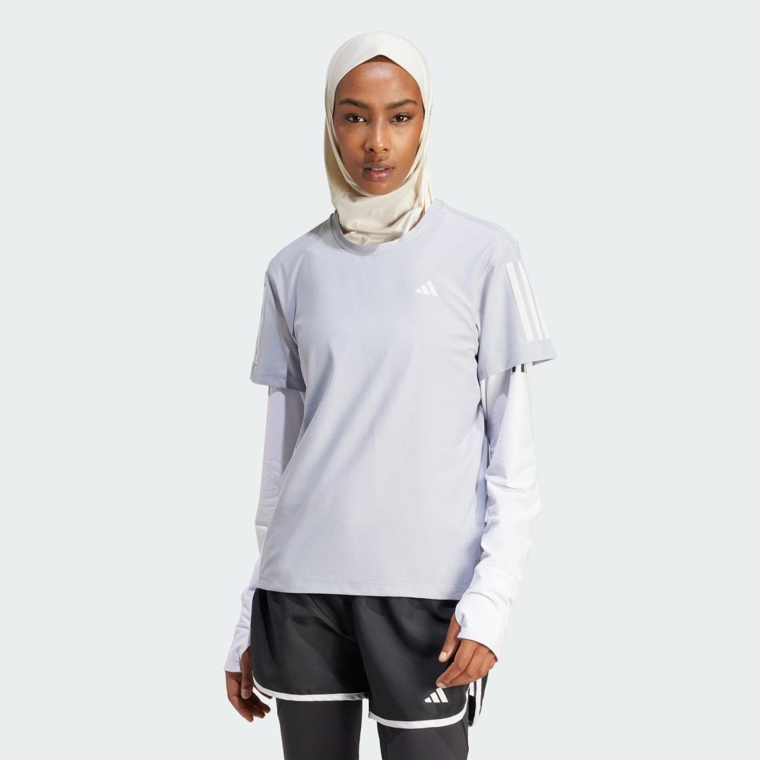 adidas Own The Run Tee Semi Cobalt Blue M Womens Product Image