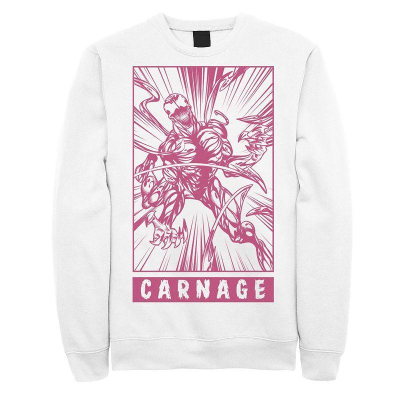 Mens Marvel Venom Carnage Symbiote Comic Fleece White Product Image