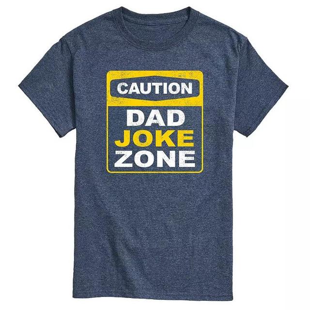 Big & Tall Caution Dad Joke Zone Graphic Tee, Mens Product Image