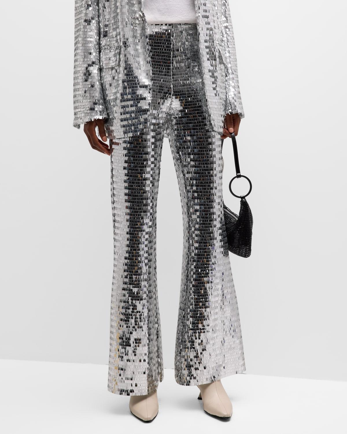 Womens Robo Sequin Mesh Pants Product Image