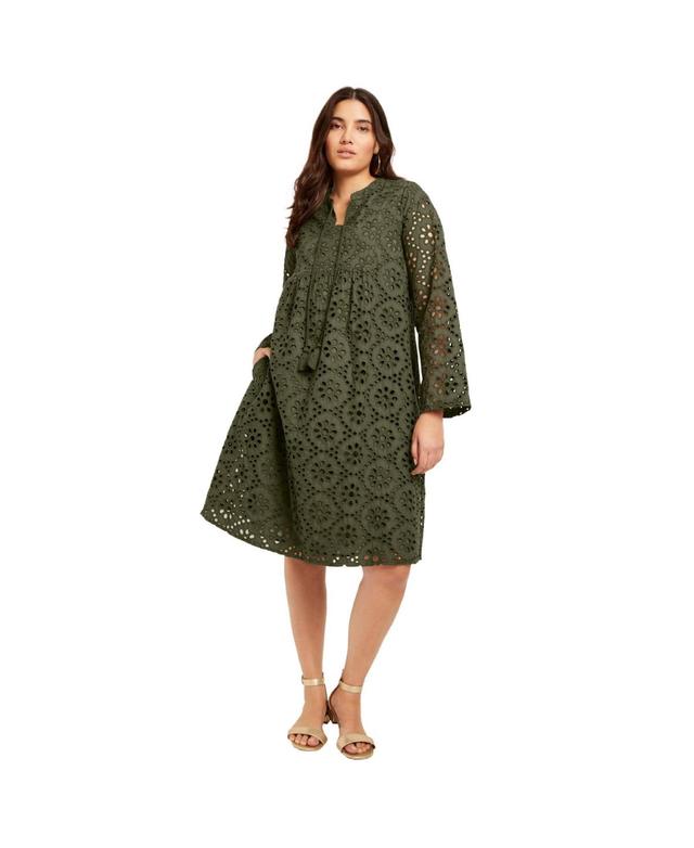 June + Vie Womens June + Vie Eyelet Boardwalk Shirtdress Product Image