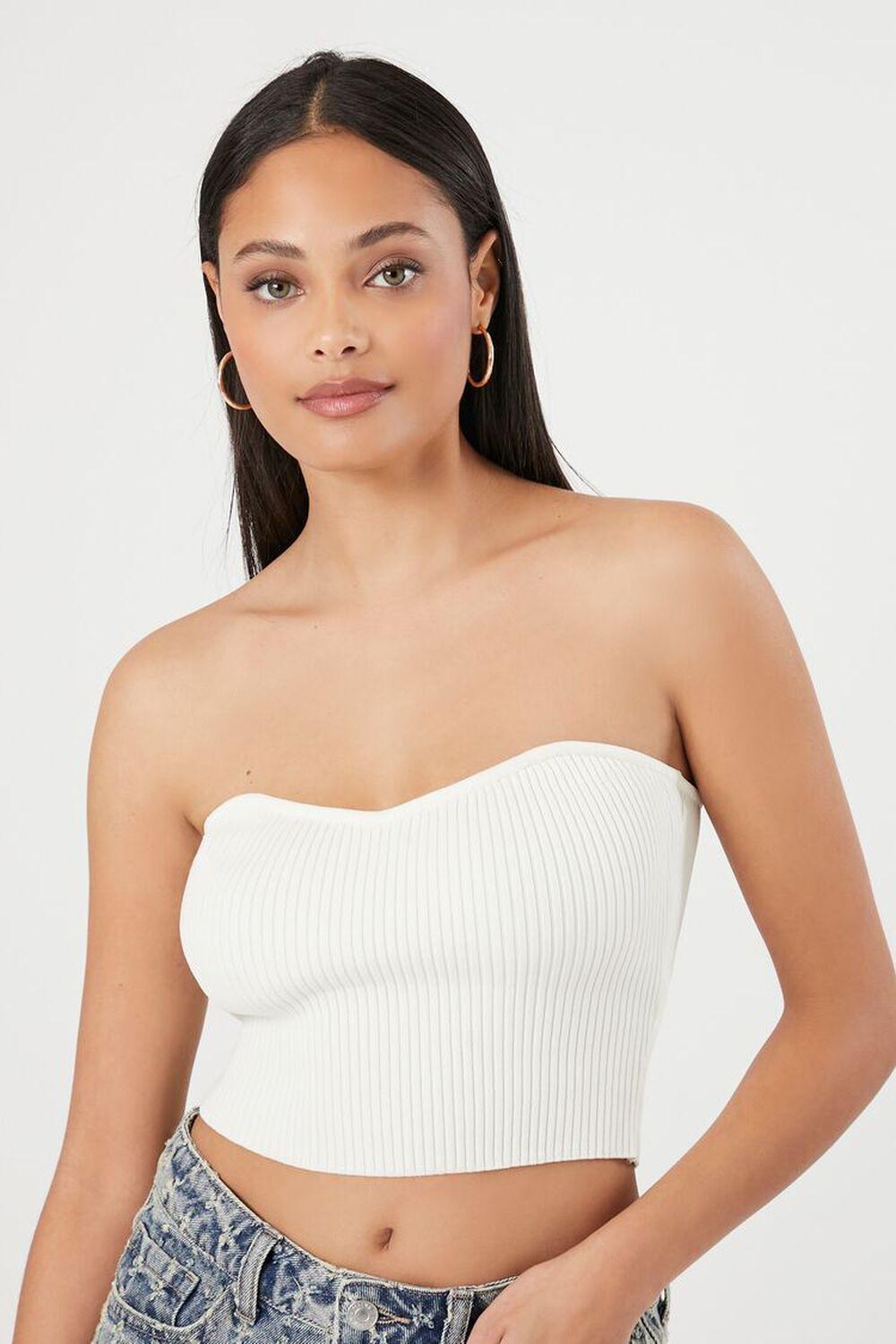 Sweater-Knit Cropped Tube Top | Forever 21 Product Image