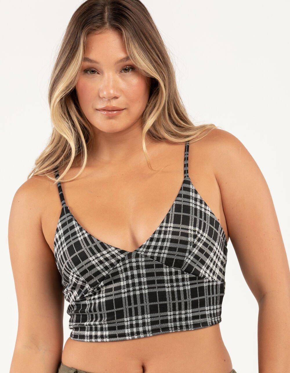 RSQ Womens Plaid Corset Cami Product Image