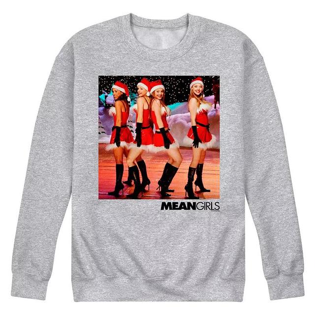 Mens Mean Girls Santa Fleece Sweatshirt Pink Product Image