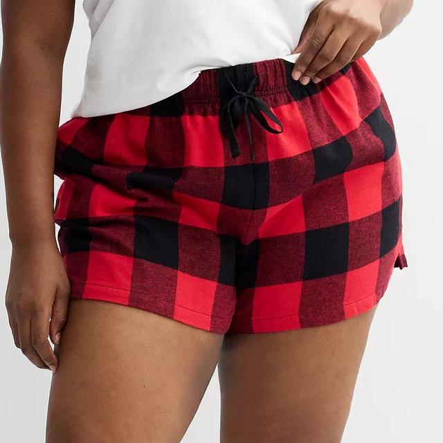 Plus Size Sonoma Goods For Life Flannel Boxer, Womens Product Image