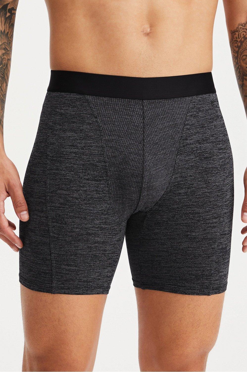 Fabletics Men The Blueprint Boxer Brief male Black Heather Size XXL Product Image