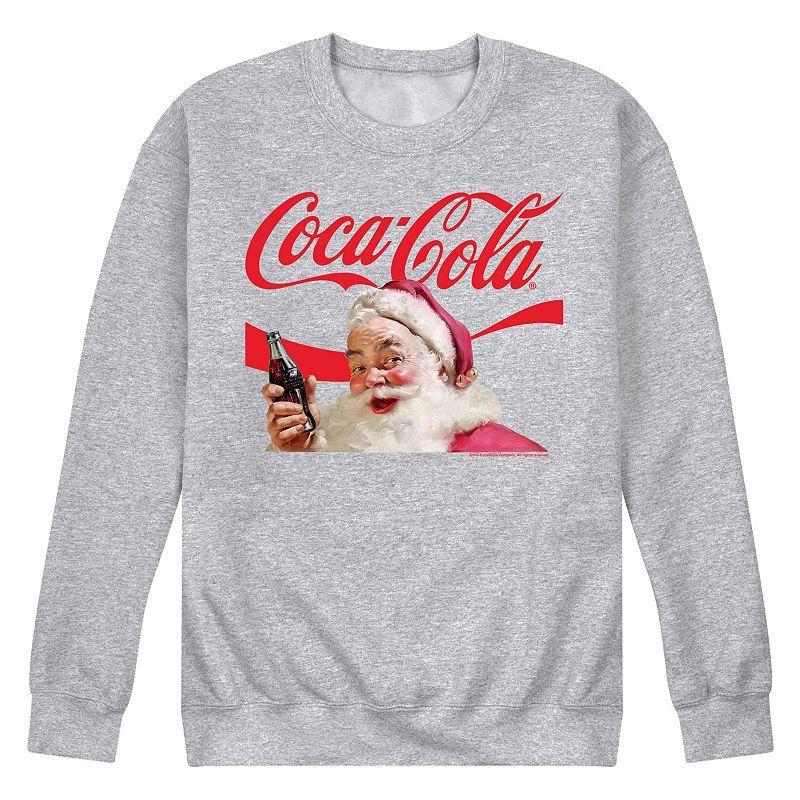 Mens CocaCola Santa Closeup Sweatshirt Blue Product Image