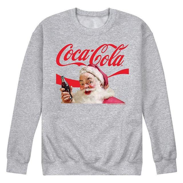 Mens CocaCola Santa Closeup Sweatshirt Blue Product Image