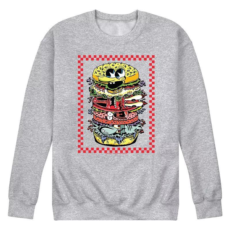 Mens SpongeBob SquarePants Patty Fleece Sweatshirt Product Image