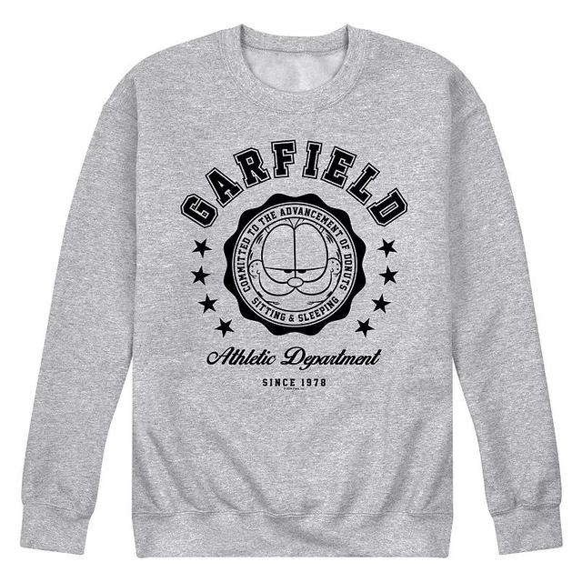 Mens Garfield Varsity Seal Fleece Sweatshirt Grey Gray Product Image