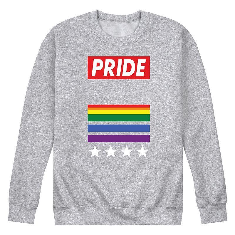 Mens Pride Fleece Sweatshirt Grey Gray Product Image