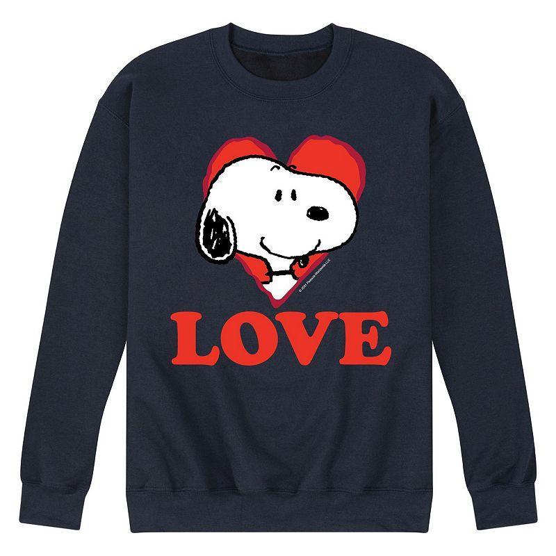 Mens Peanuts Love Snoopy Sweatshirt Black Product Image