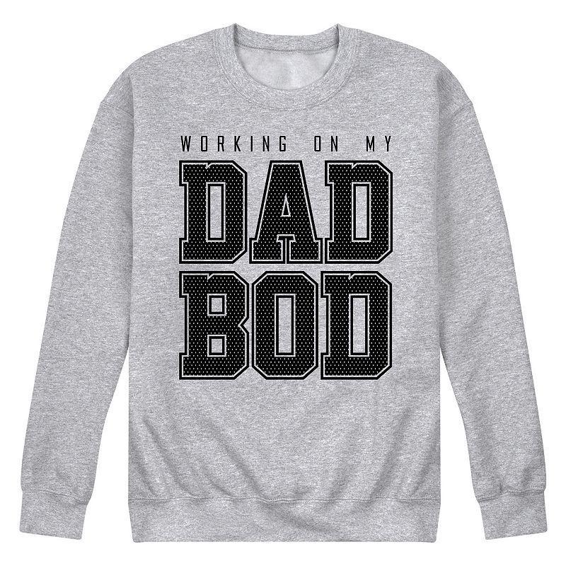 Mens Dad Bod Fleece Sweatshirt Grey Gray Product Image