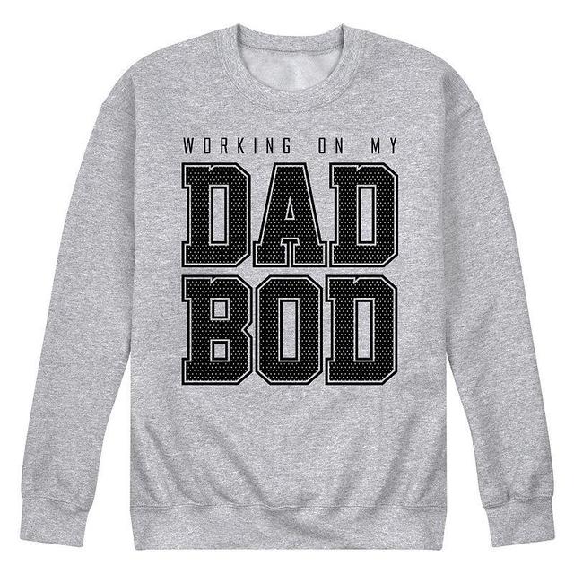 Mens Dad Bod Fleece Sweatshirt Grey Gray Product Image