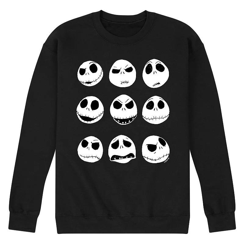 Disneys The Nightmare Before Christmas Jack Skellington Mens Grid Fleece Sweatshirt Product Image