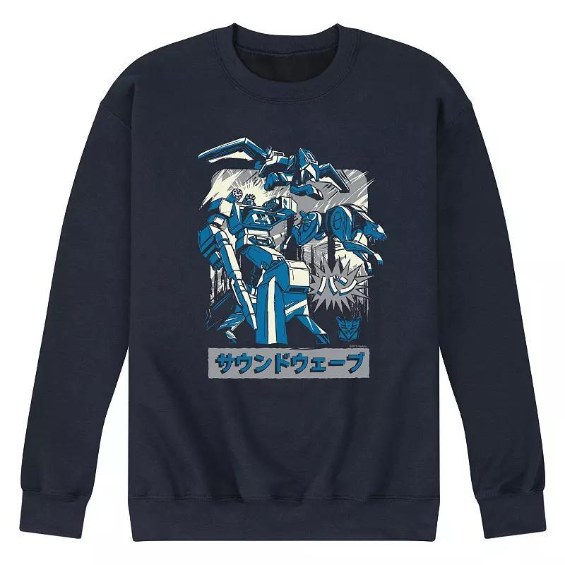 Mens Transformers Soundwave Fleece Sweatshirt Blue Product Image