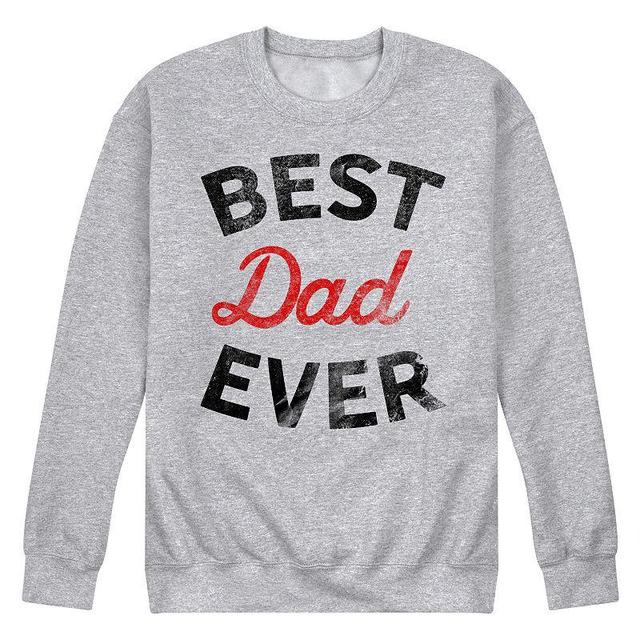 Mens Best Dad Ever Fleece Sweatshirt Grey Gray Product Image