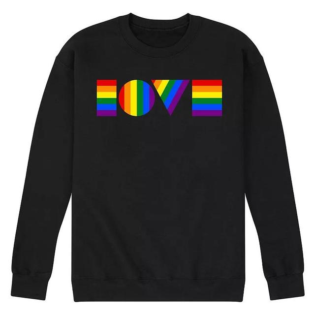 Mens Pride Love Fleece Sweatshirt Blue Product Image