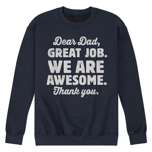 Mens Dear Dad Great Job Fleece Sweatshirt Product Image