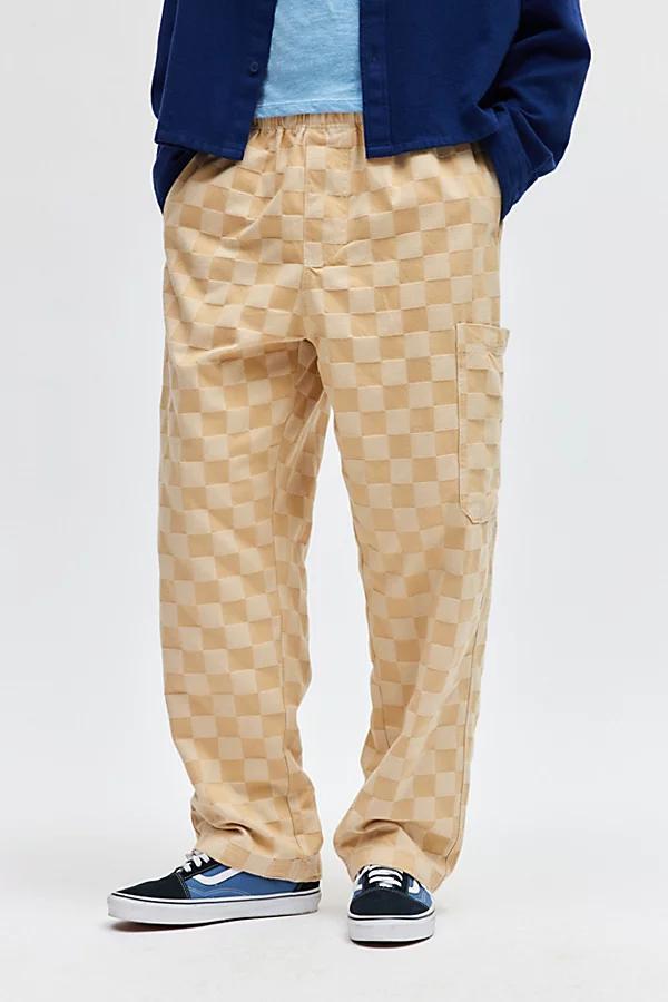 BDG Tonal Checkerboard Relaxed Fit Pull-On Jean Mens at Urban Outfitters Product Image