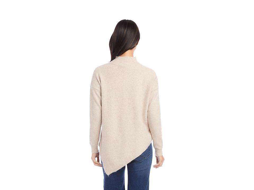 Karen Kane Asymmetric Hem Mock Neck Sweater Product Image