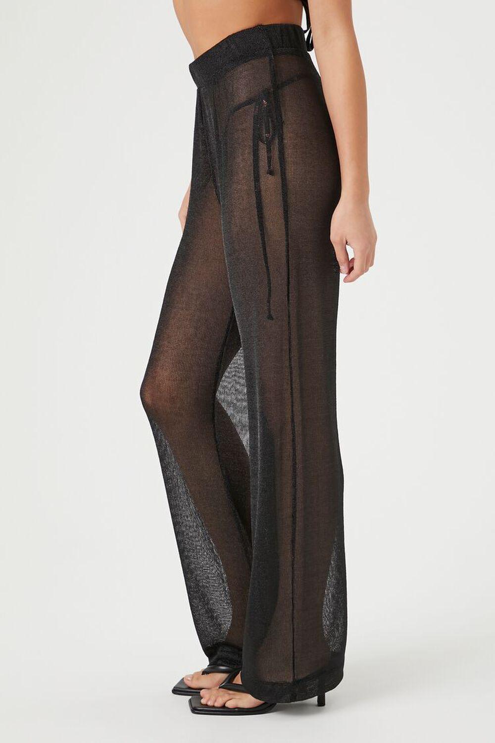 Sheer High-Rise Straight Pants | Forever 21 Product Image