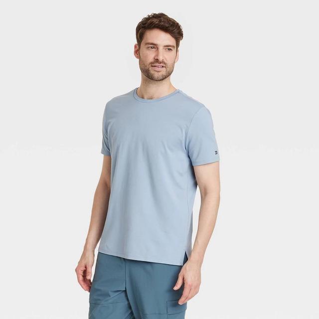 Mens Short Sleeve Performance T-Shirt - All In Motion Light Blue L Product Image