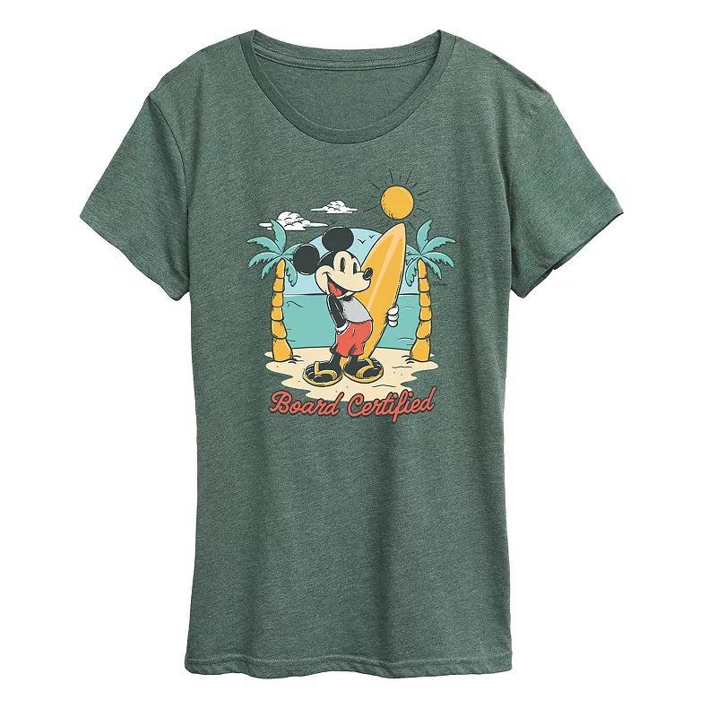 Disneys Mickey Mouse Womens Board Certified Graphic Tee Product Image