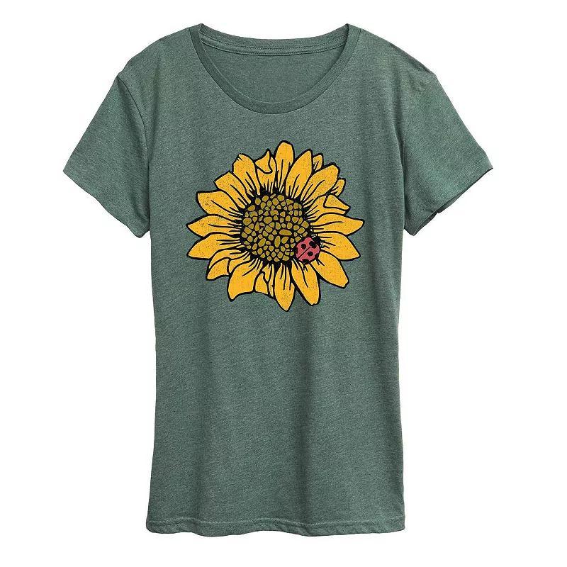 Womens Ducks In A Row Graphic Tee, Girls Grey Green Product Image