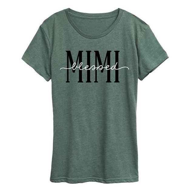 Womens Blessed Mimi Graphic Tee Med Grey Product Image