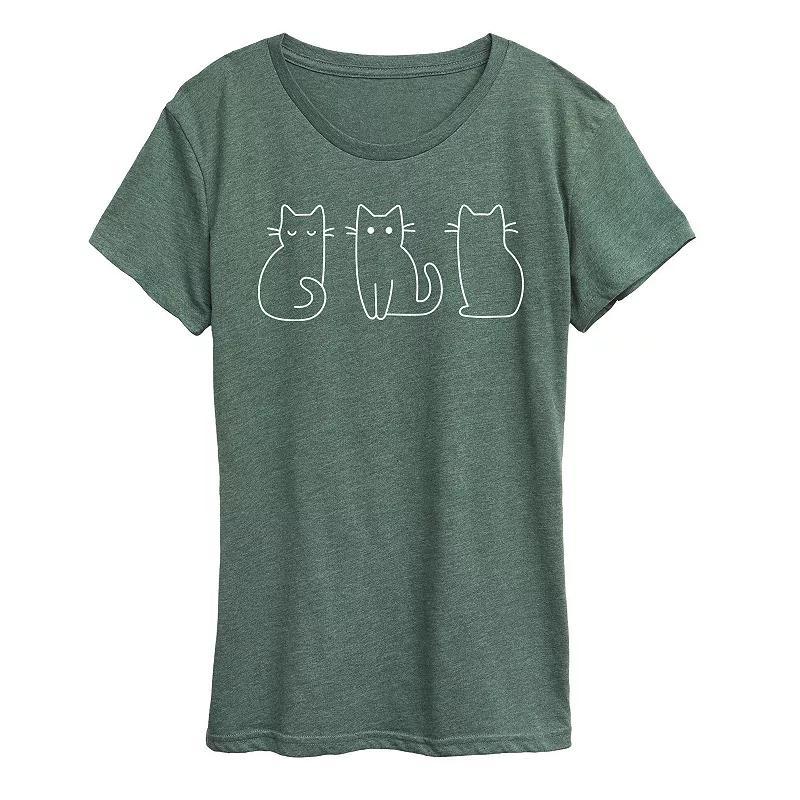 Missy Plus Size Ciao Italy Landmarks Graphic Tee, Womens Grey Green Product Image