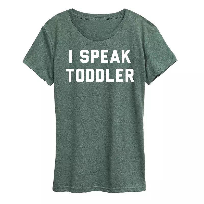 Womens I Speak Toddler Graphic Tee, Toddler Girls Product Image