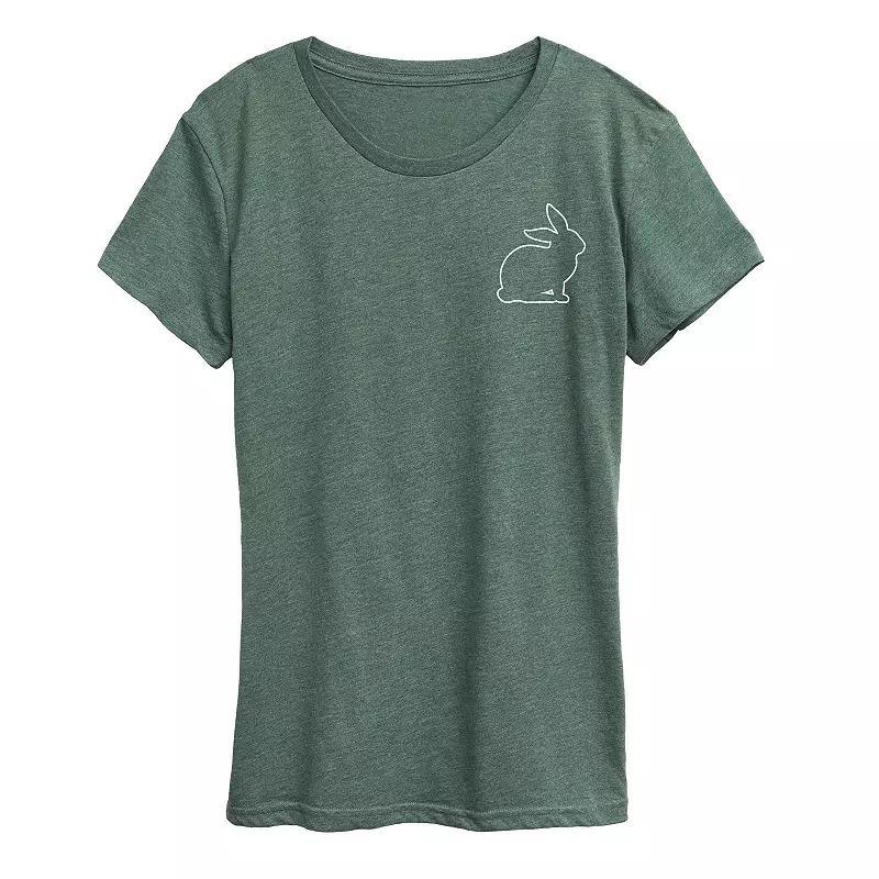 Womens Nobody Cares Graphic Tee Grey Green Product Image