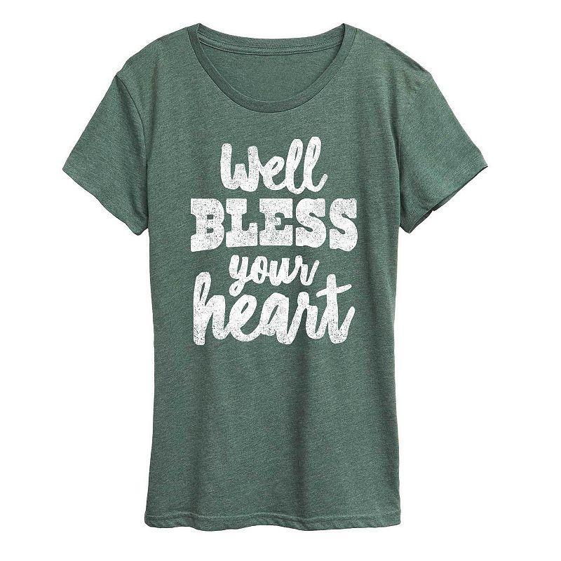 Womens Well Bless Your Heart Graphic Tee Red Product Image