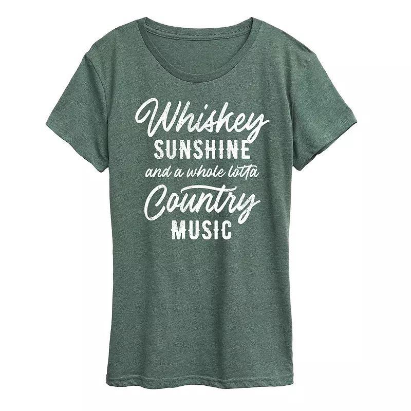 Womens Whiskey Sunshine Country Music Graphic Tee Product Image