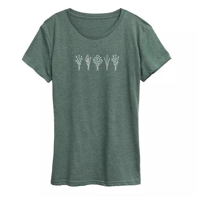 Womens Time Spent With Books Cats Graphic Tee Grey Green Product Image