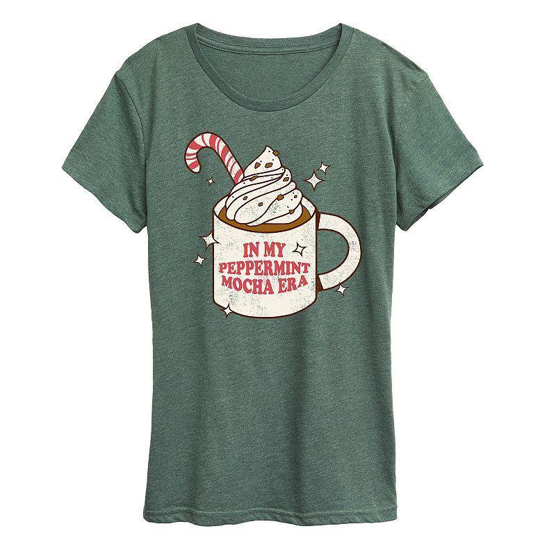 Womens Peppermint Mocha Era Graphic Tee, Girls Grey Gray product image